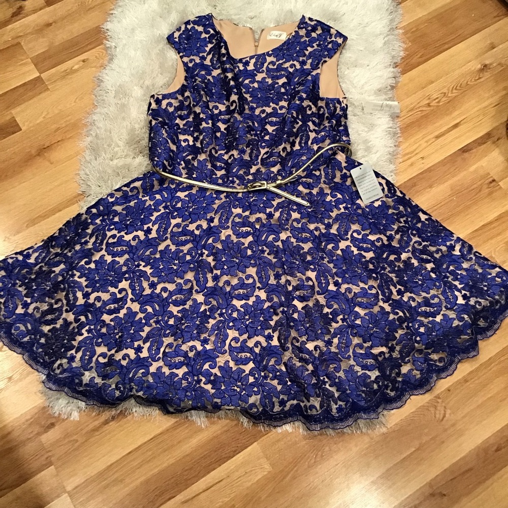 ♥️Beautiful and nwot, quality blue lace dress.